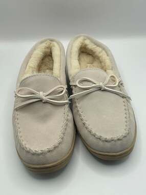 My Slippers Women's Suede Leather Upper Faux Fur Lined Moccasin Slippers